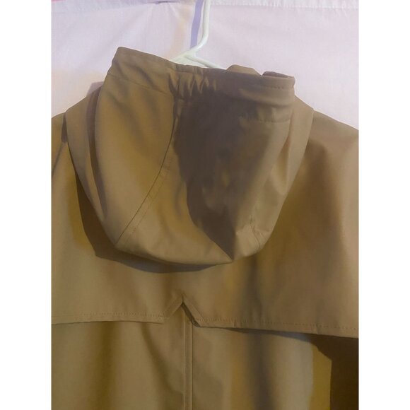 Vera Bradley Tan Women's Large Button Up Raincoat with Hood - Picture 2 of 9